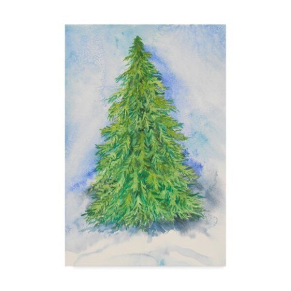 Joanne Porter 'Evergreen Tree' Canvas Art, 12x19, Trademark Fine Art, Mfr#: ALI30589-C1219GG